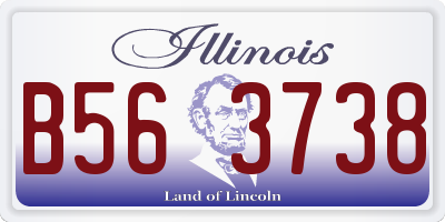 IL license plate B563738