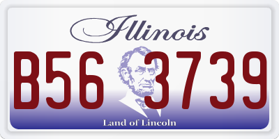 IL license plate B563739