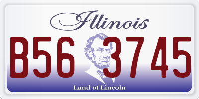 IL license plate B563745