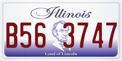 IL license plate B563747