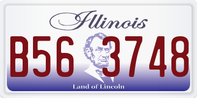 IL license plate B563748
