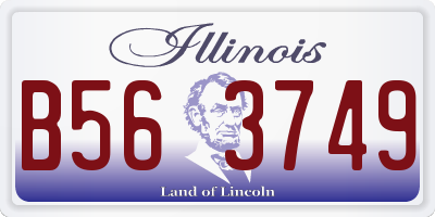 IL license plate B563749