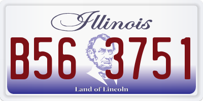 IL license plate B563751
