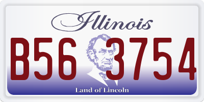 IL license plate B563754