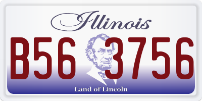 IL license plate B563756