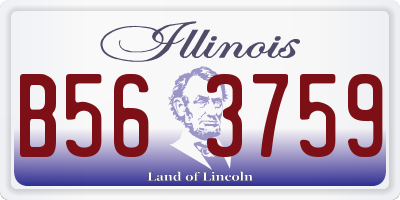 IL license plate B563759