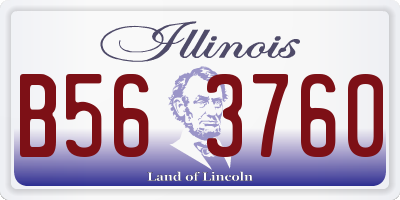 IL license plate B563760