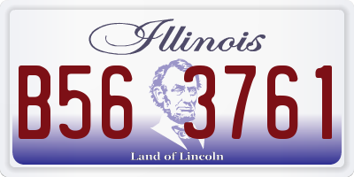 IL license plate B563761