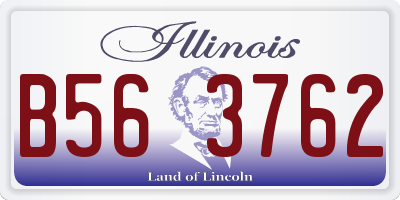 IL license plate B563762
