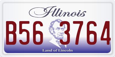 IL license plate B563764