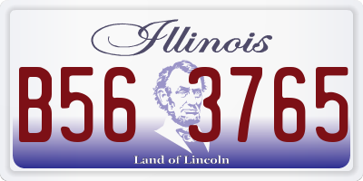 IL license plate B563765