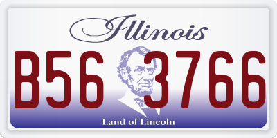 IL license plate B563766
