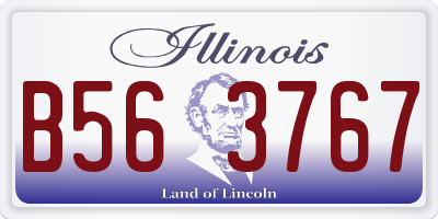 IL license plate B563767