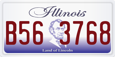 IL license plate B563768