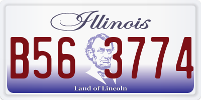 IL license plate B563774