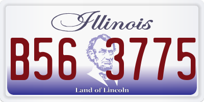 IL license plate B563775