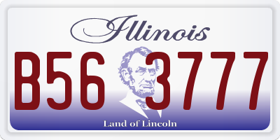 IL license plate B563777