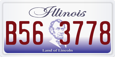 IL license plate B563778