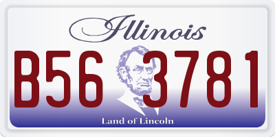 IL license plate B563781