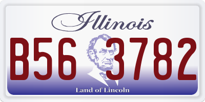 IL license plate B563782