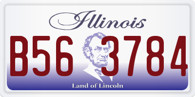 IL license plate B563784