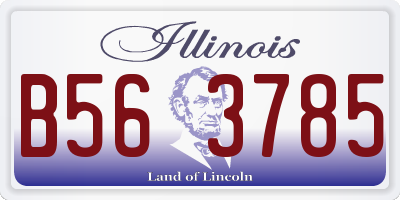 IL license plate B563785