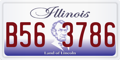 IL license plate B563786