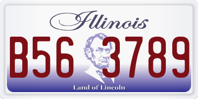 IL license plate B563789