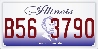 IL license plate B563790