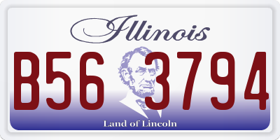 IL license plate B563794
