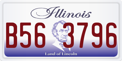 IL license plate B563796