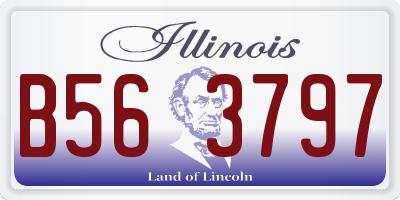 IL license plate B563797