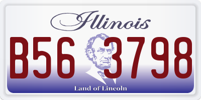 IL license plate B563798