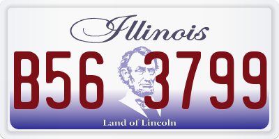 IL license plate B563799