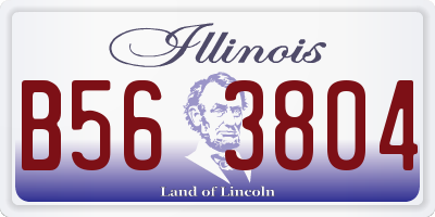 IL license plate B563804