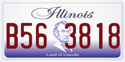 IL license plate B563818
