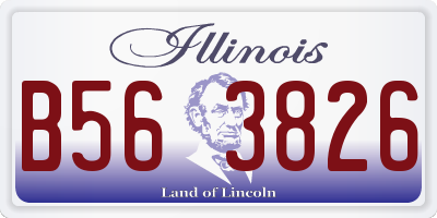 IL license plate B563826