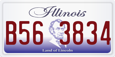 IL license plate B563834