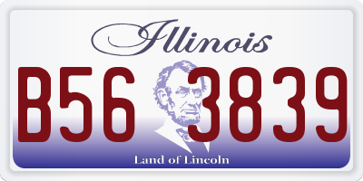 IL license plate B563839