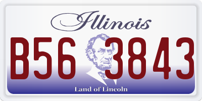 IL license plate B563843