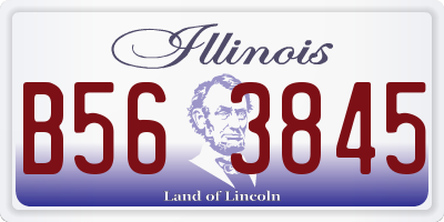 IL license plate B563845