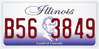 IL license plate B563849