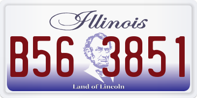 IL license plate B563851