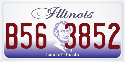 IL license plate B563852