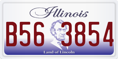 IL license plate B563854