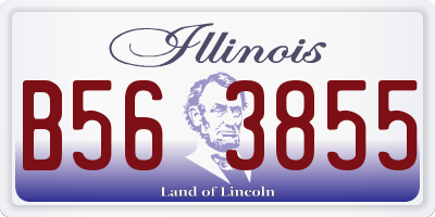 IL license plate B563855