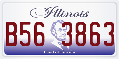 IL license plate B563863