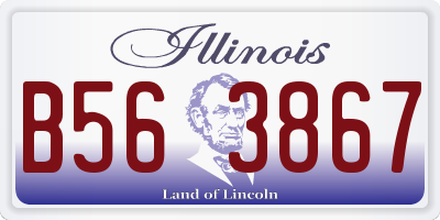 IL license plate B563867