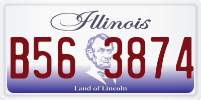 IL license plate B563874