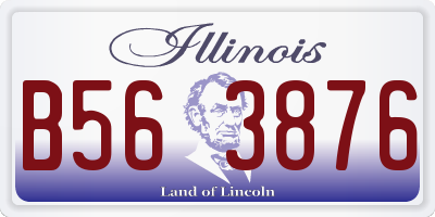 IL license plate B563876